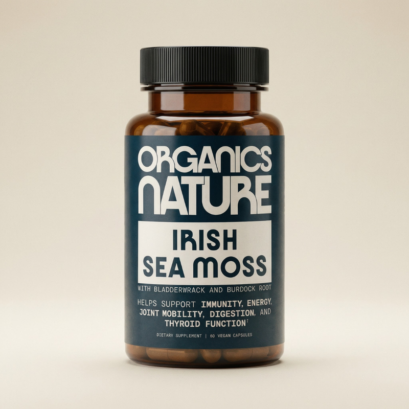 Irish Sea Moss Capsules With Bladderwrack and Burdock Root (30 Day Supply)