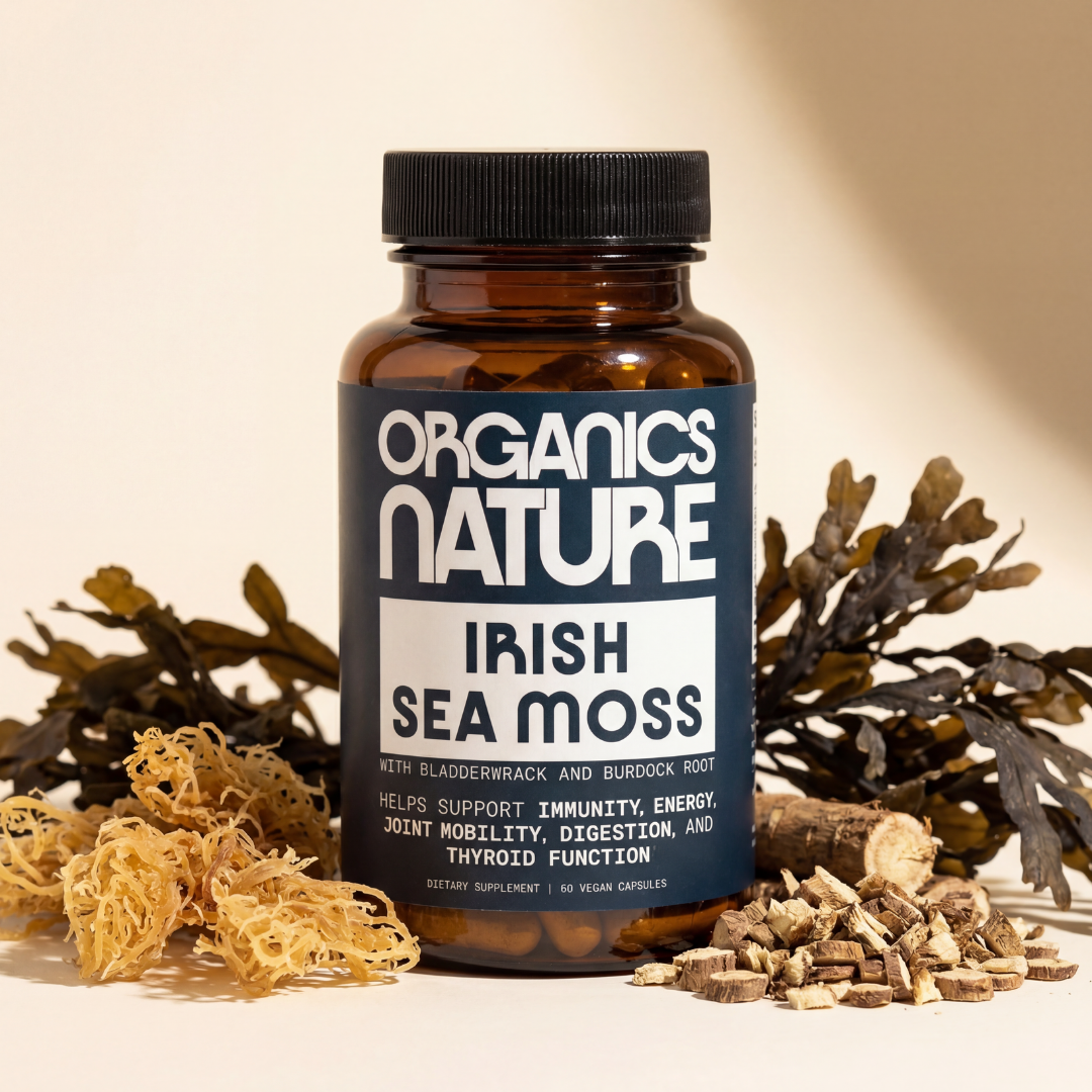 Irish Sea Moss Capsules With Bladderwrack and Burdock Root (30 Day Supply)